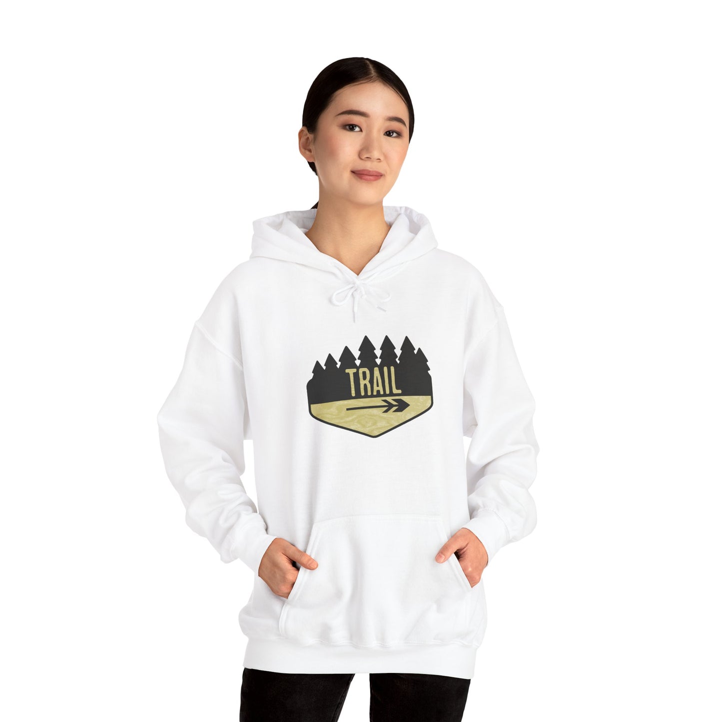 Wooden Hiking Trail Sign Hoodie