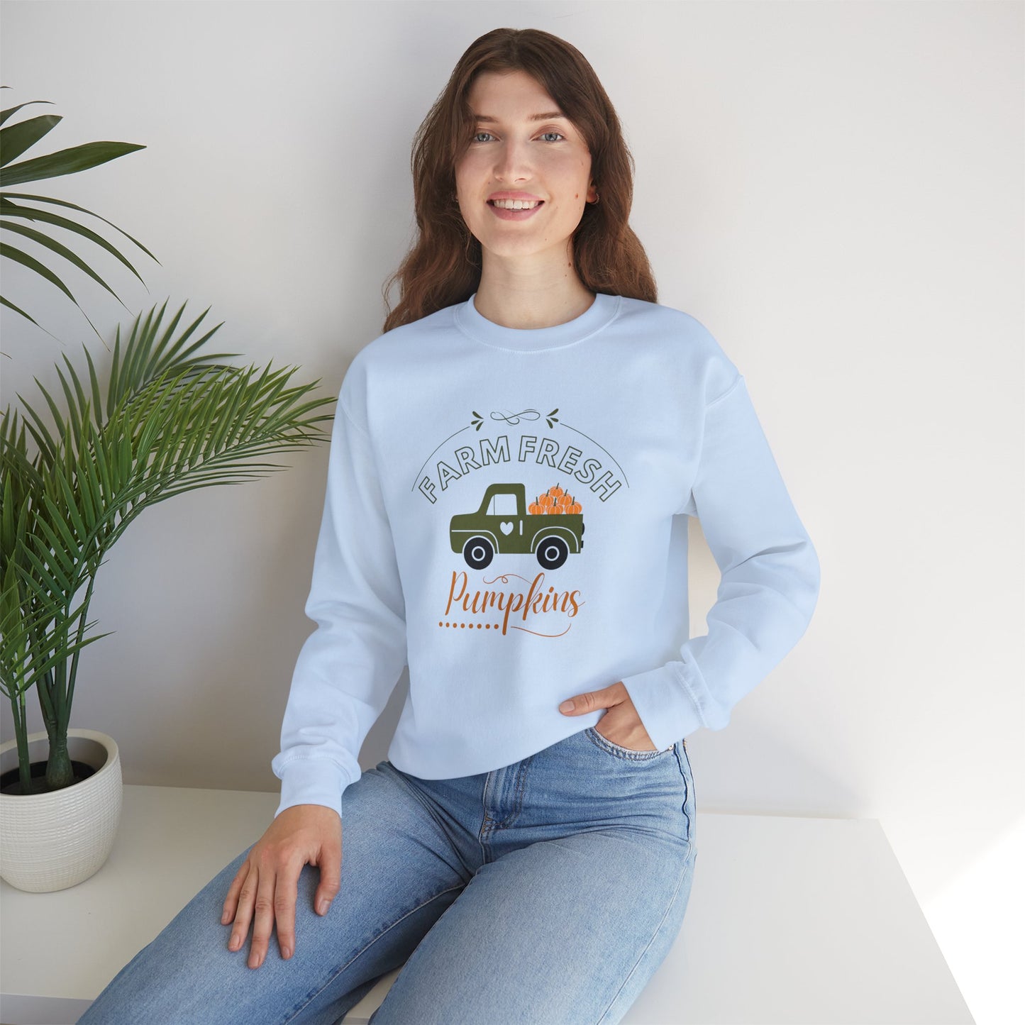 Farm Fresh Pumpkins Vintage Truck Crewneck