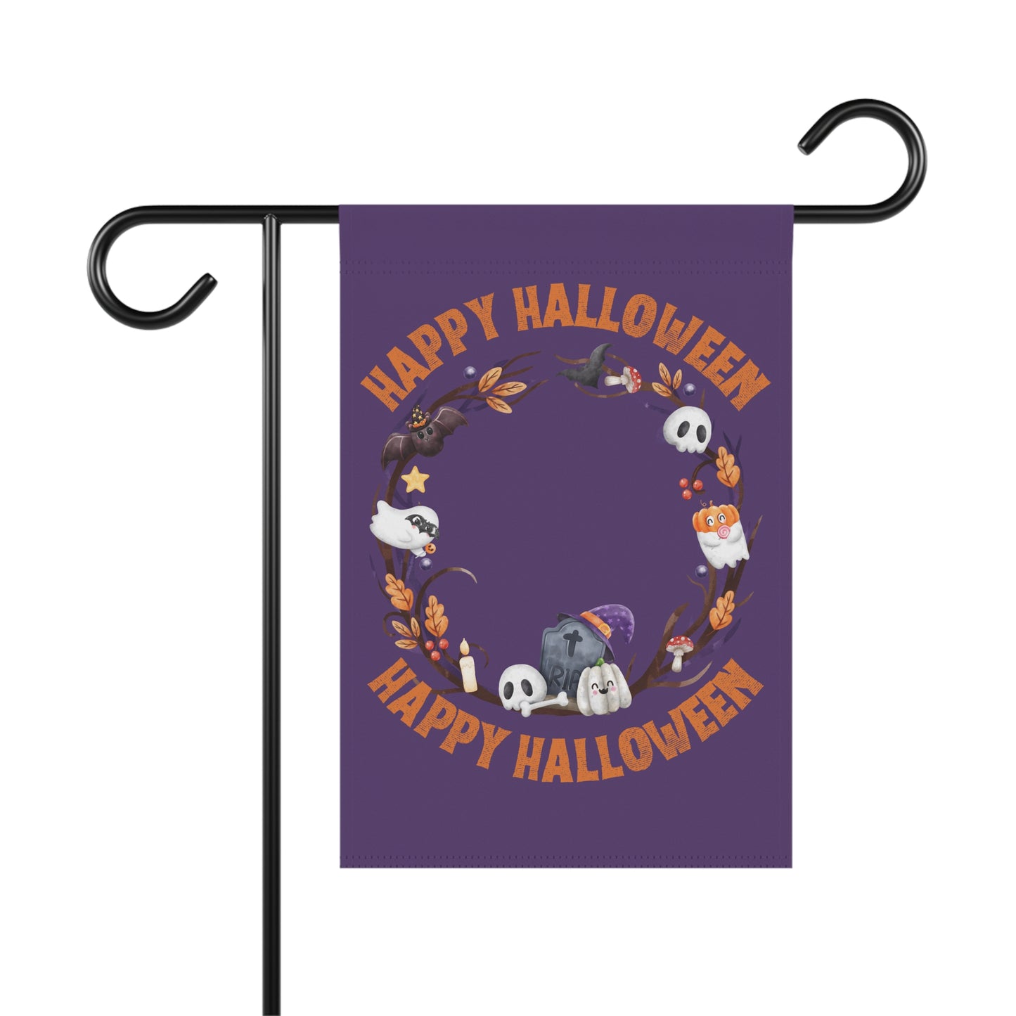 Happy Halloween Wreath Garden & House Banner