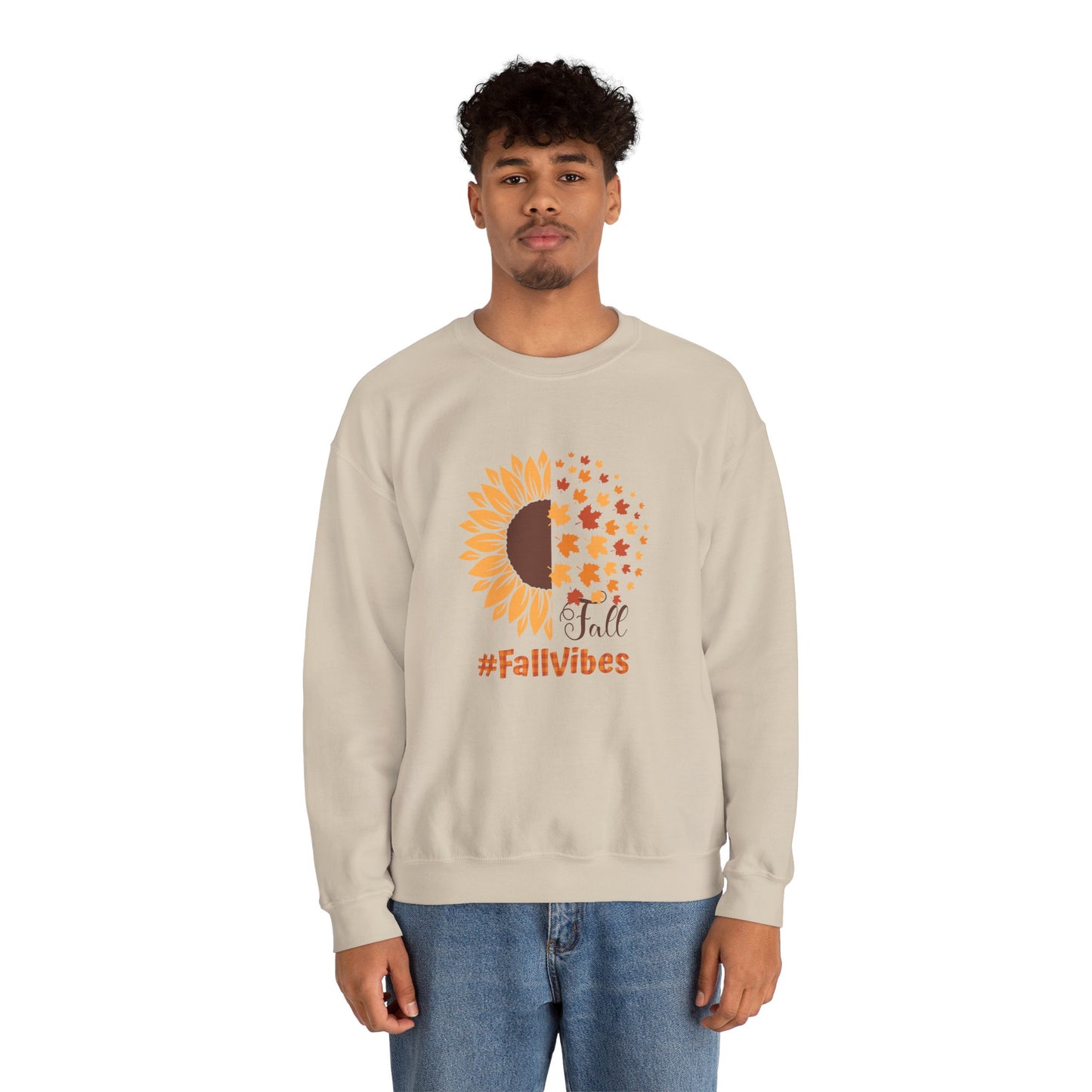#FallVibes Sunflower Crewneck Sweatshirt