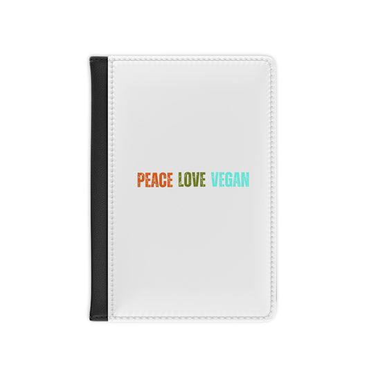 Peace Love Vegan Passport Cover