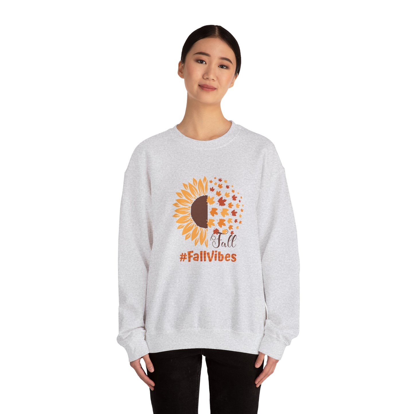 #FallVibes Sunflower Crewneck Sweatshirt