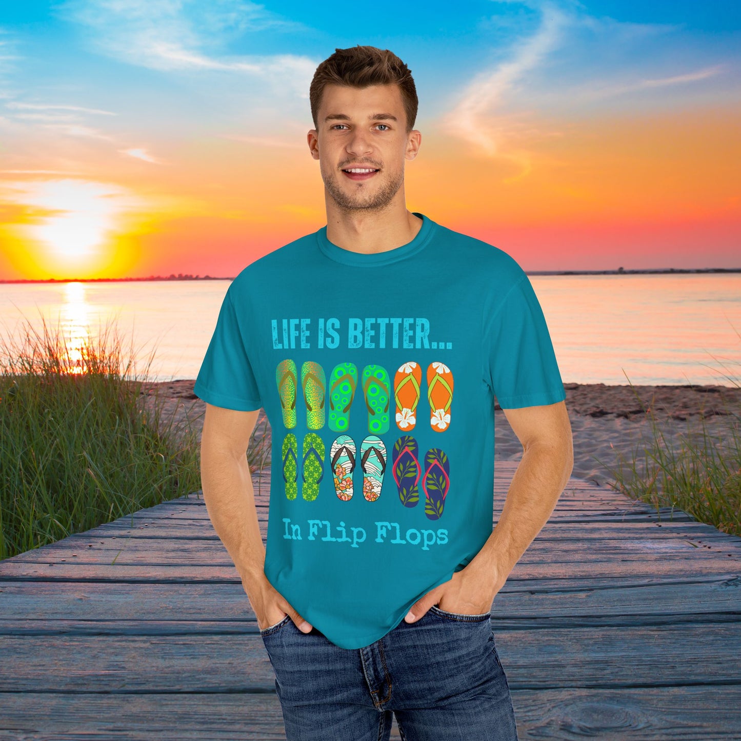 Life Is Better...In Flip Flops Unisex Graphic T-shirt