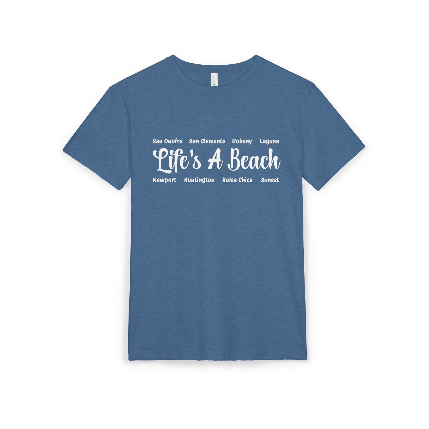 Life’s A Beach – Orange County Unisex Sueded T-Shirt | Beach Lover Tee