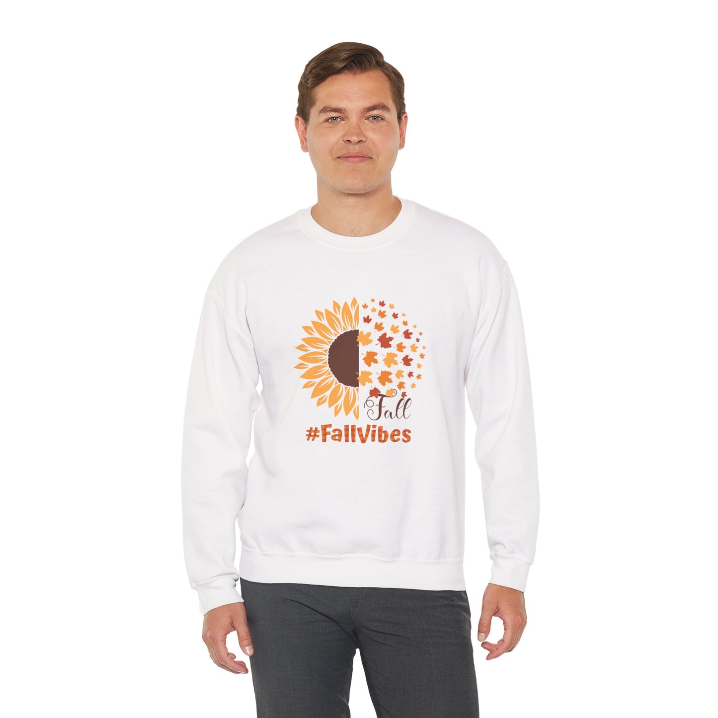 #FallVibes Sunflower Crewneck Sweatshirt