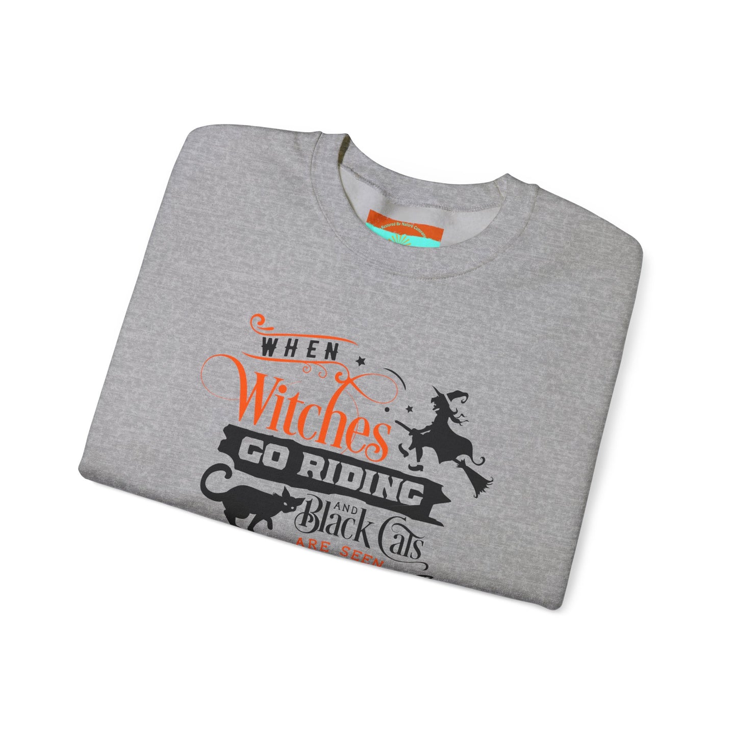 When Witches Go Riding Halloween Crewneck Sweatshirt