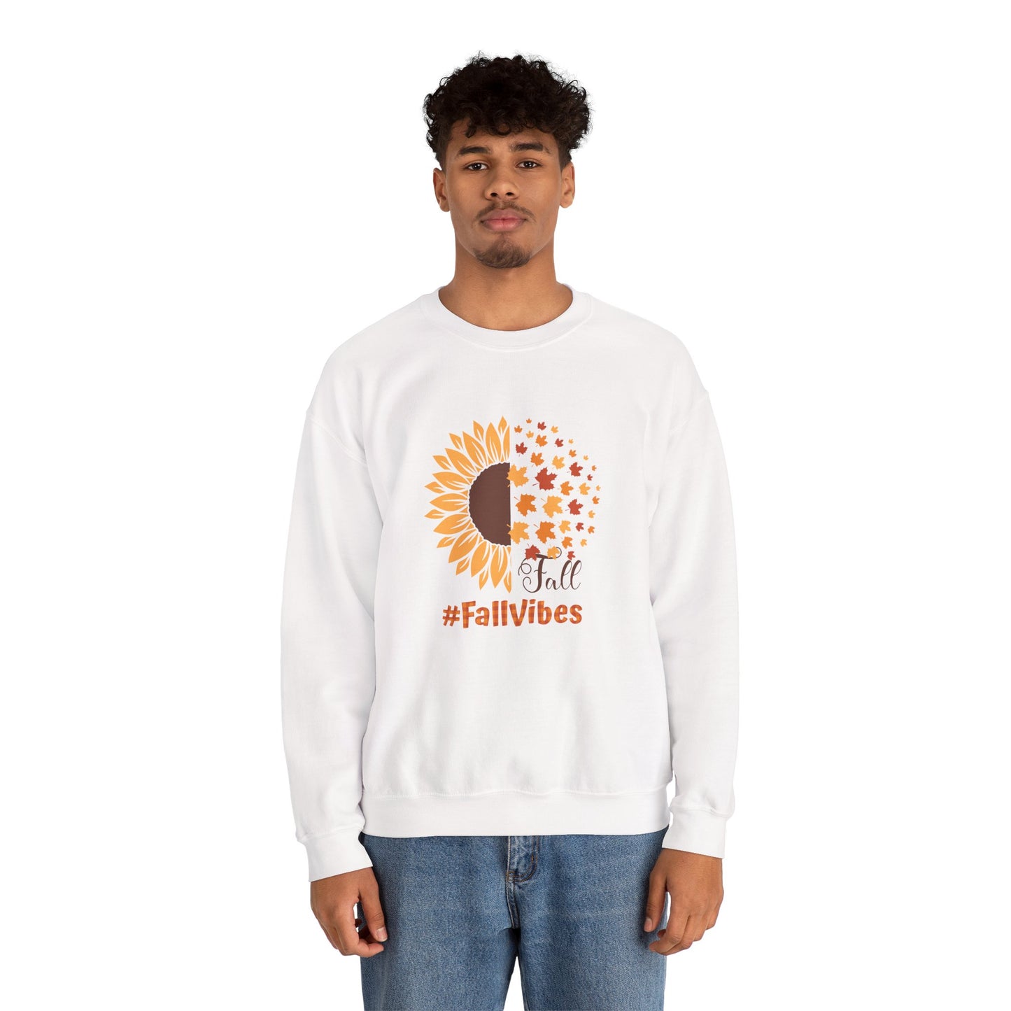 #FallVibes Sunflower Crewneck Sweatshirt