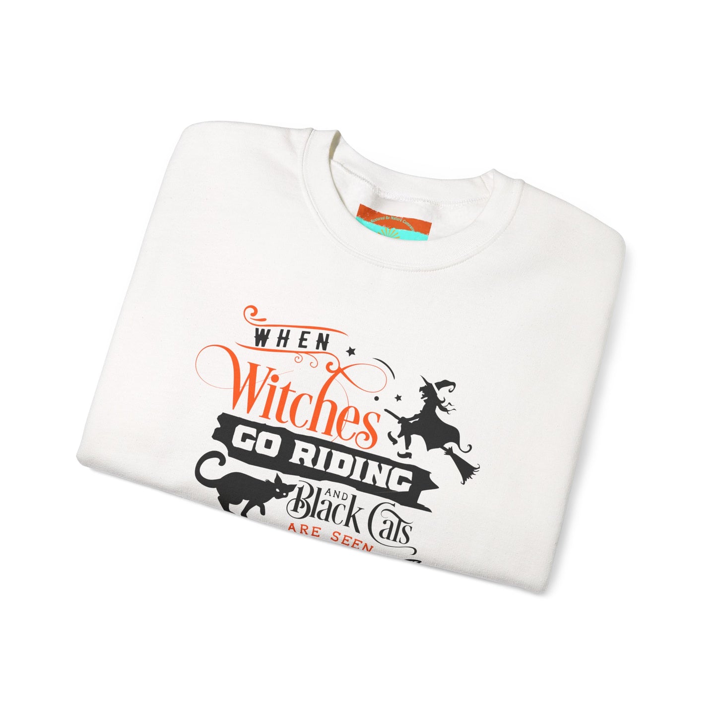 When Witches Go Riding Halloween Crewneck Sweatshirt