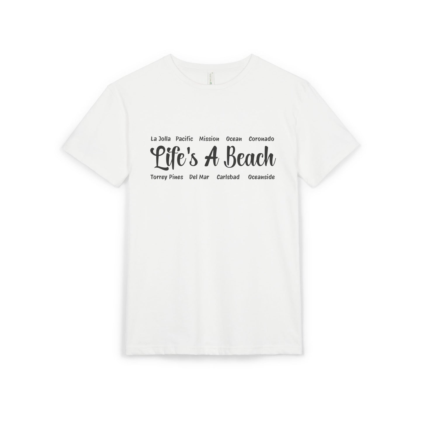 Life’s A Beach – San Diego Unisex Sueded T-Shirt | Beach Lover Tee