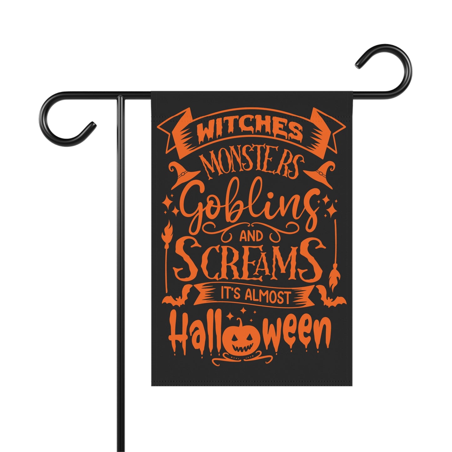 Witches Monsters Goblins & Screams Garden & House Banner