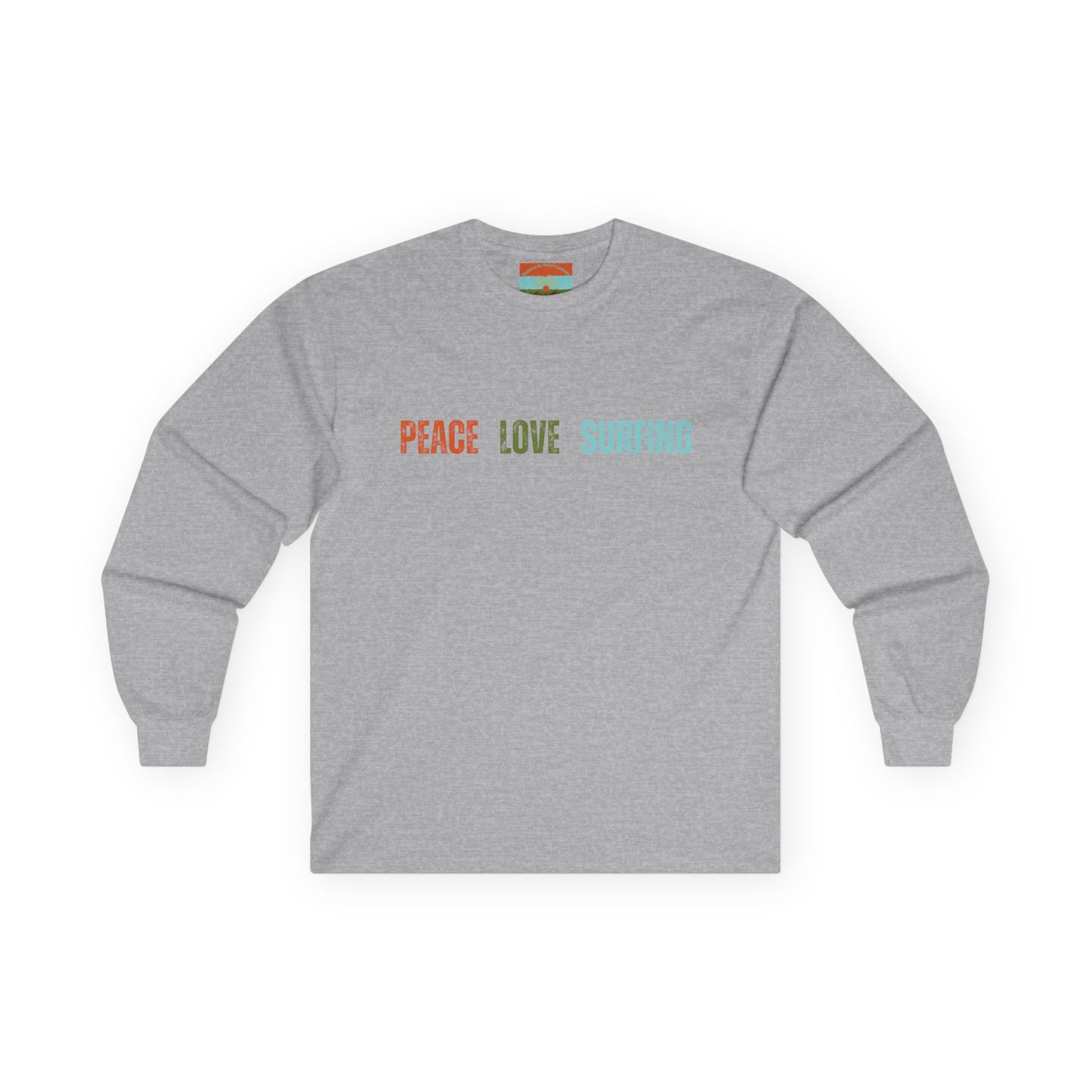 Peace Love Surfing Ultra Cotton Long Sleeve Tee