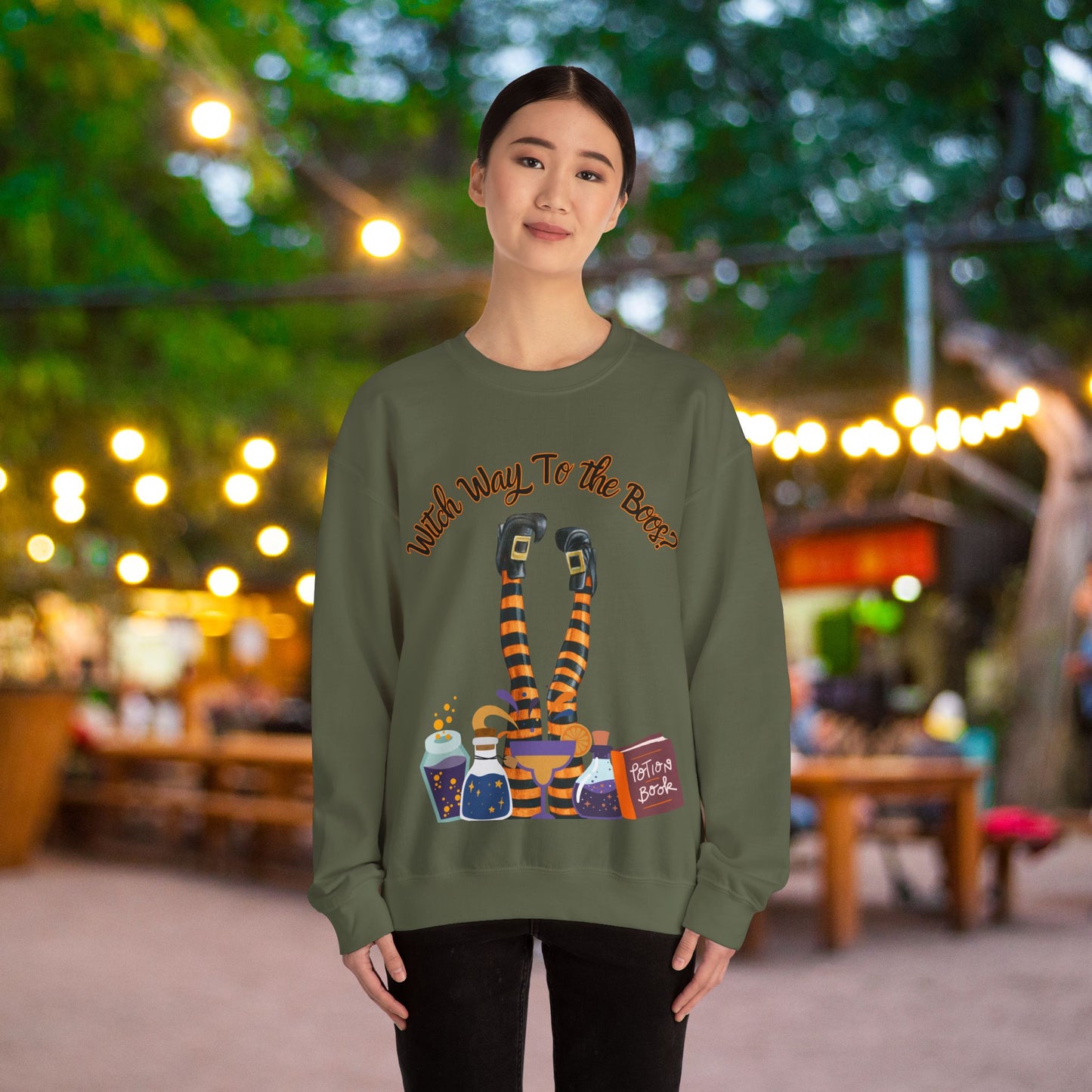 Witch Way To The Boos? Crewneck Sweatshirt