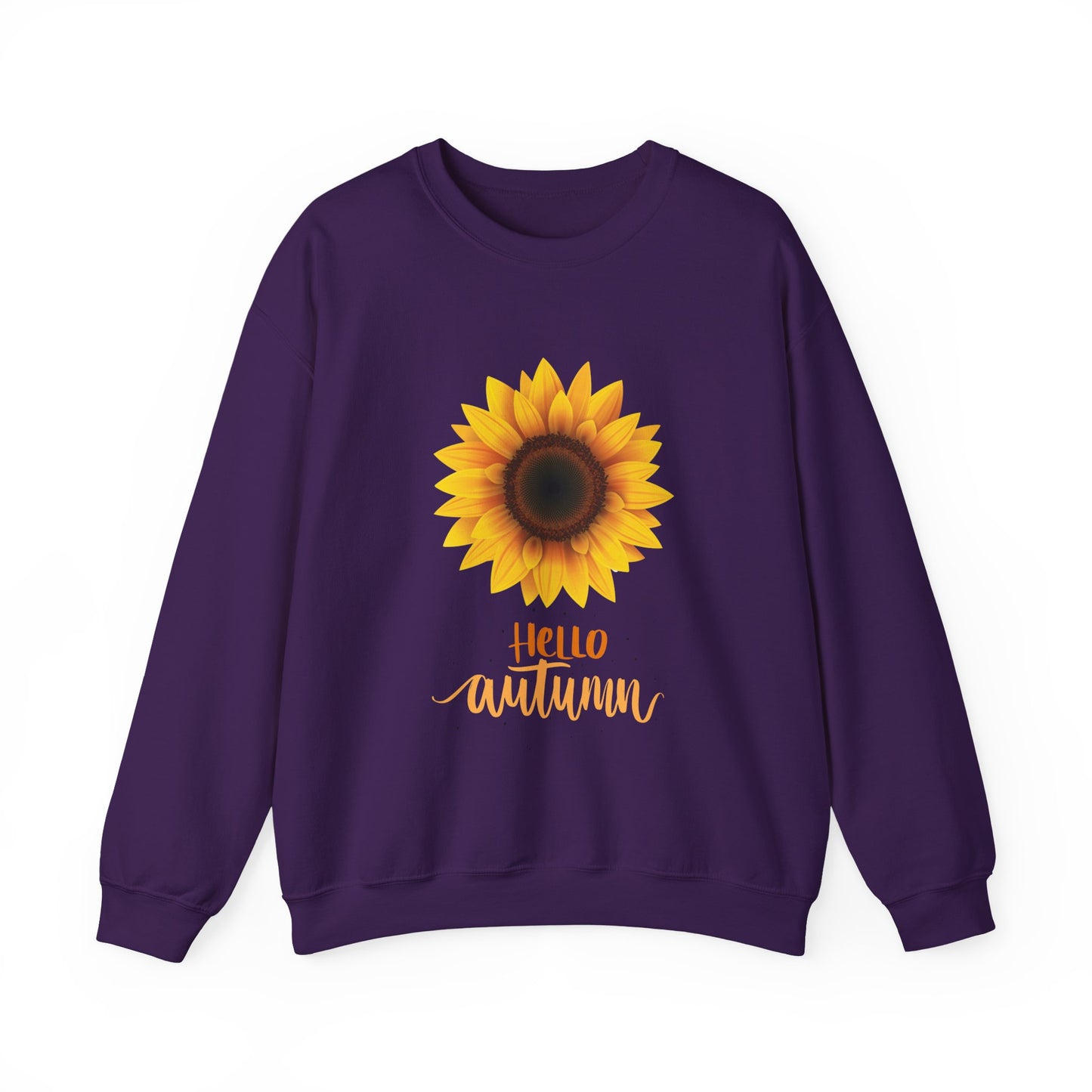 Hello Autumn Sunflower Crewneck Sweatshirt