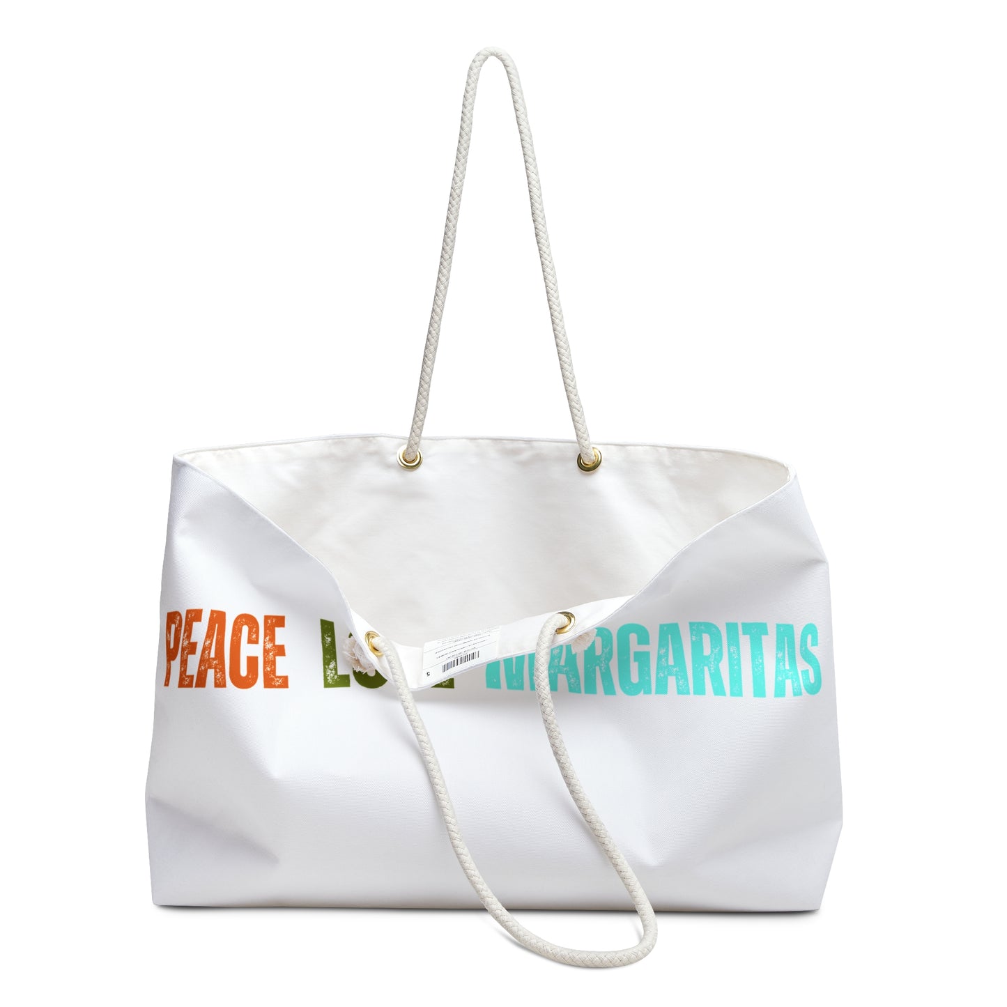 Peace Love Margaritas Canvas Weekender Bag