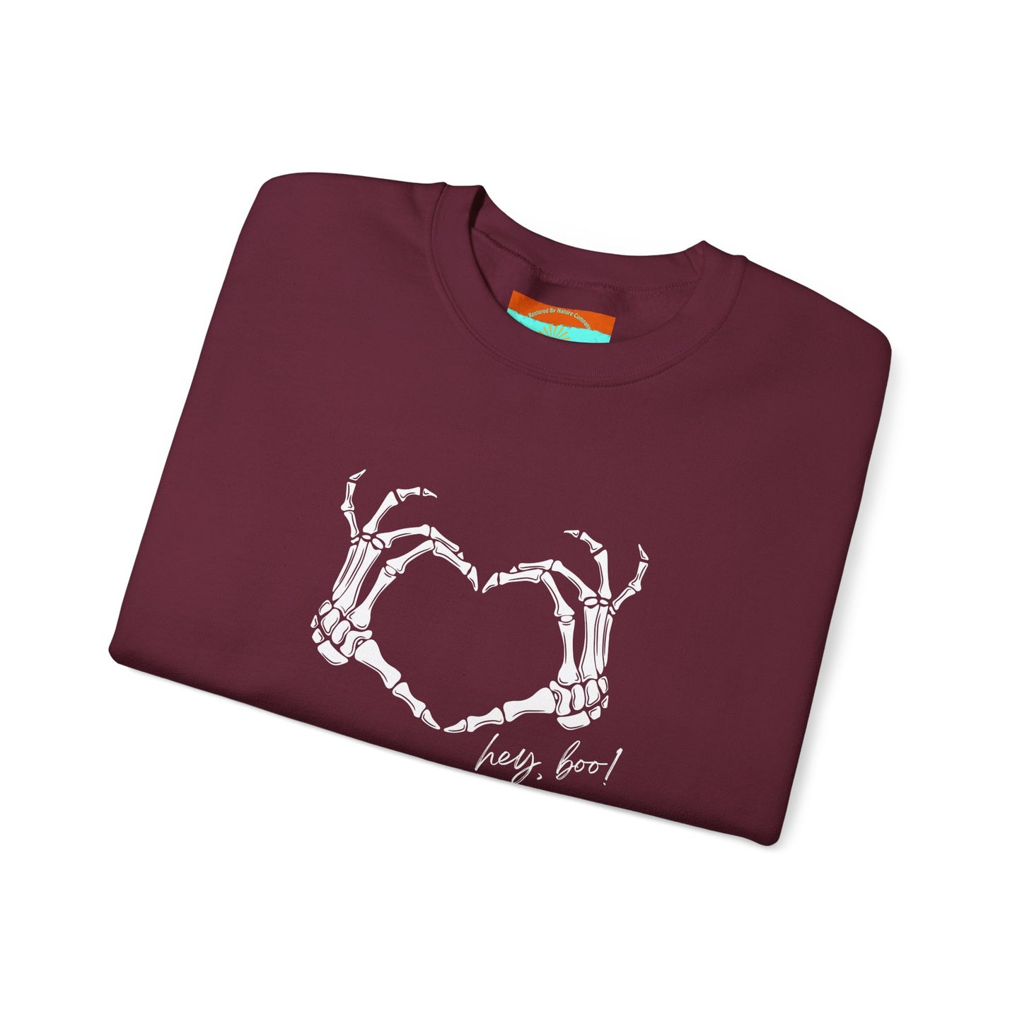 Hey Boo! Skeleton Hands Crewneck Sweatshirt