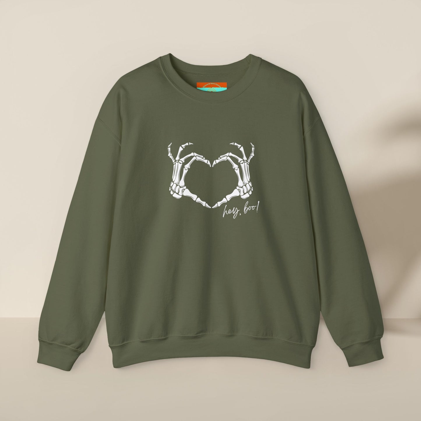 Hey Boo! Skeleton Hands Crewneck Sweatshirt