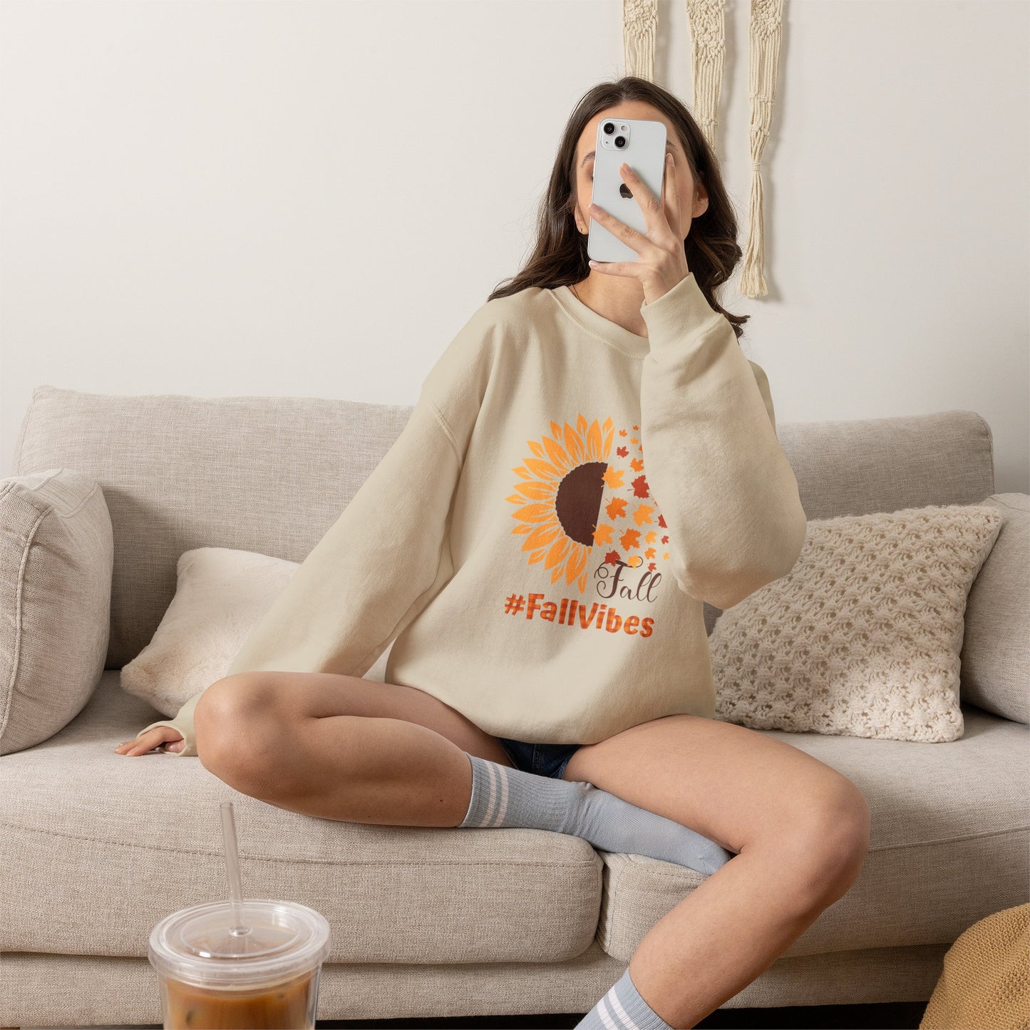 #FallVibes Unisex Heavy Blend Crewneck Sweatshirt