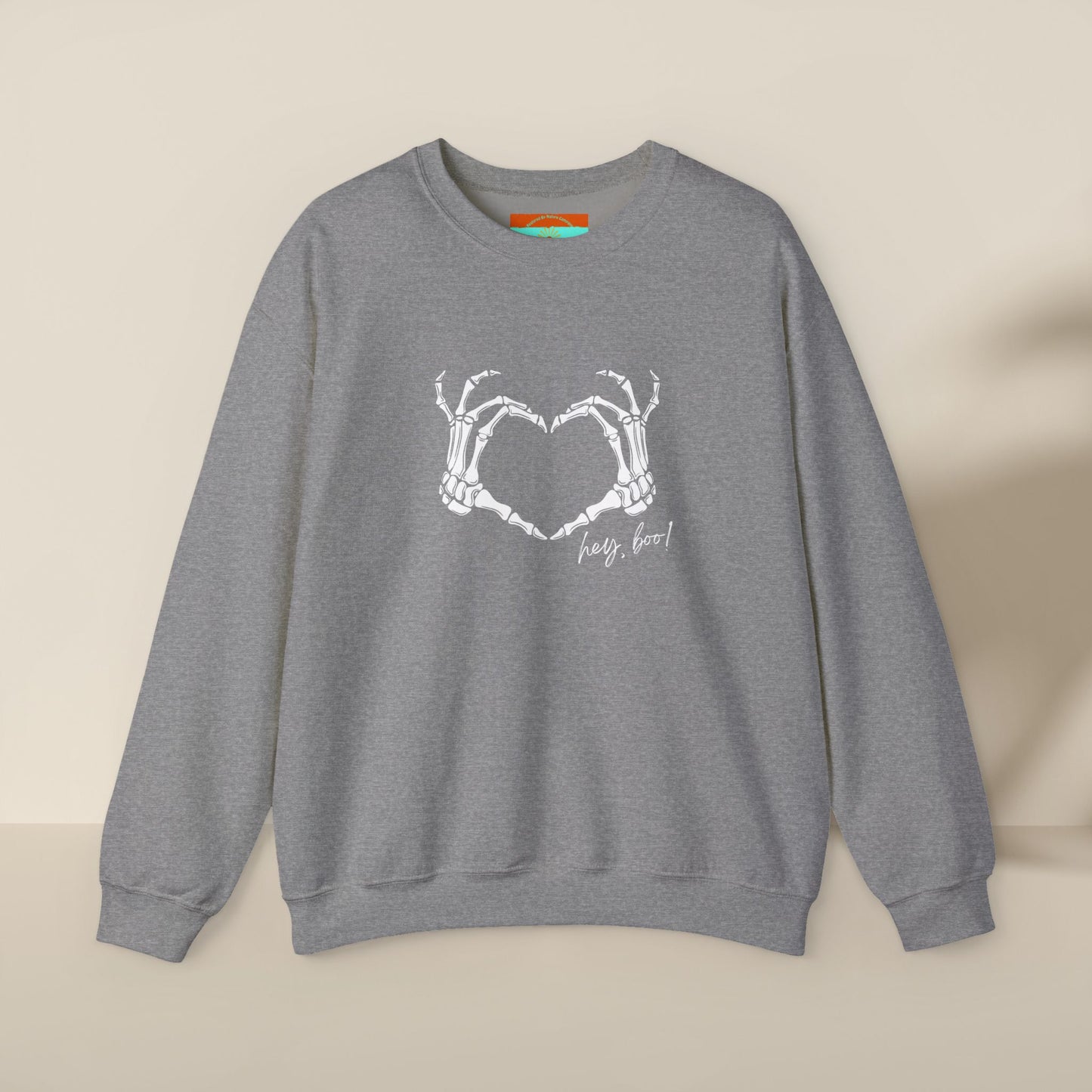 Hey Boo! Skeleton Hands Crewneck Sweatshirt