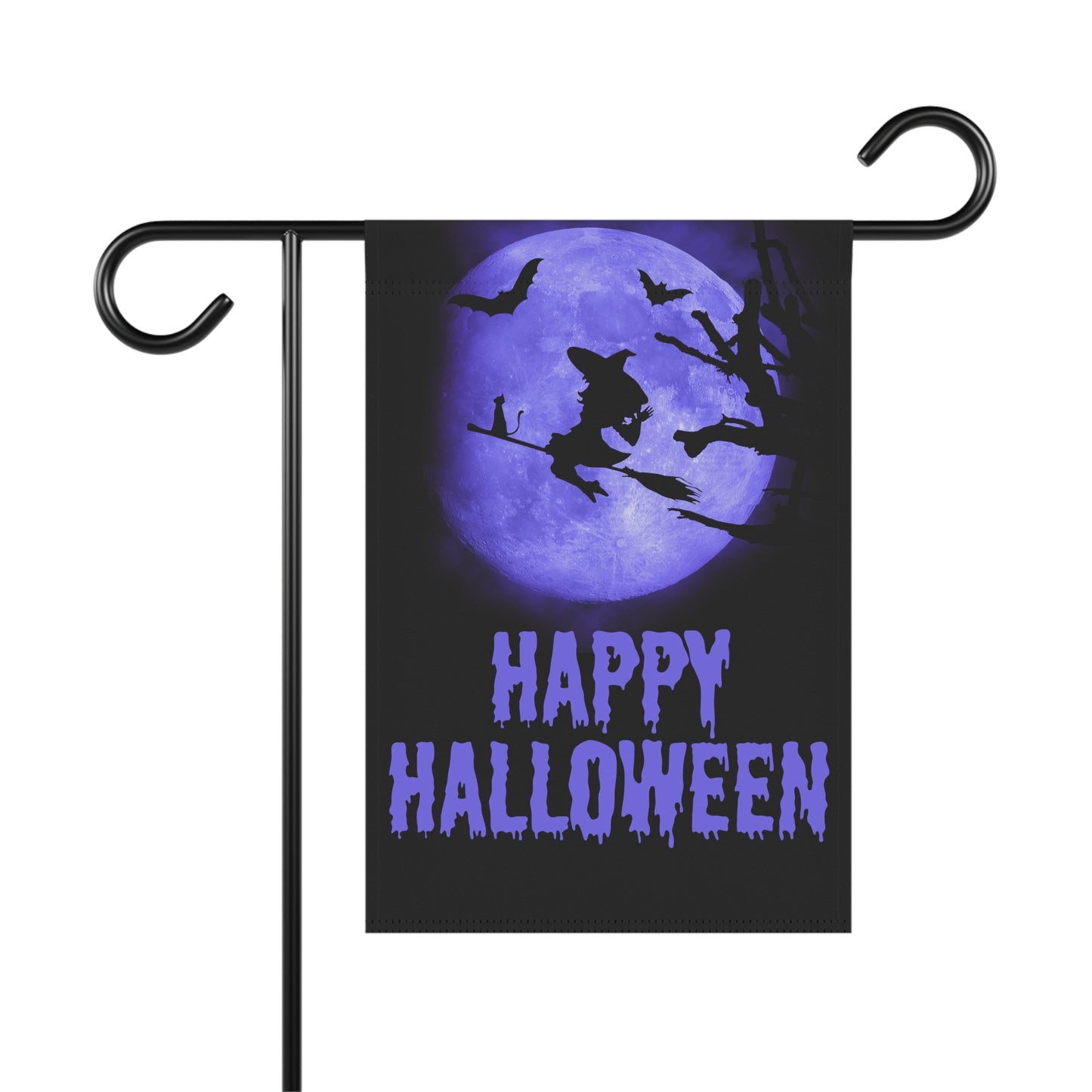 Purple Moon Happy Halloween Garden & House Banner