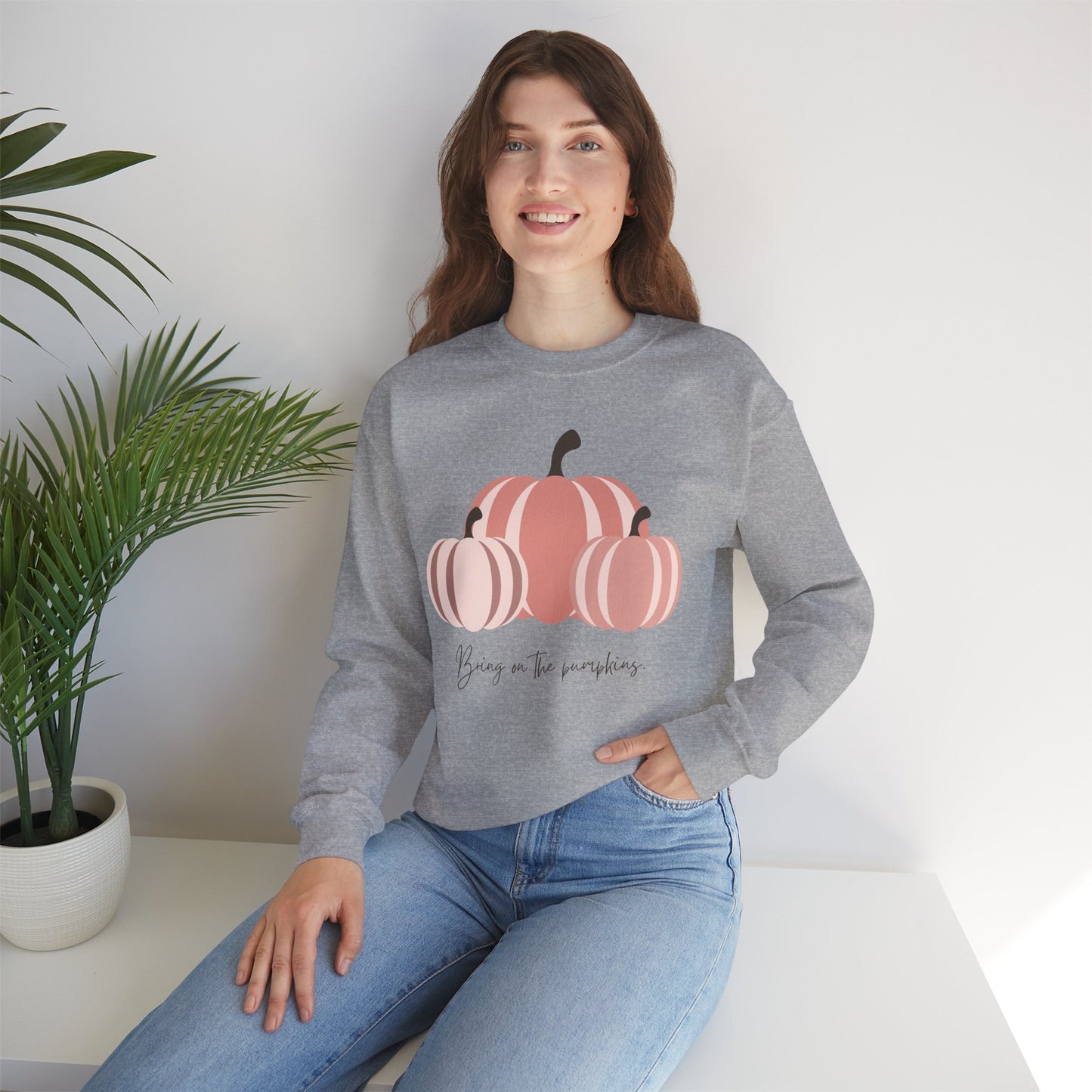 Bring On The Pumpkins Cozy Crewneck Sweatshirt