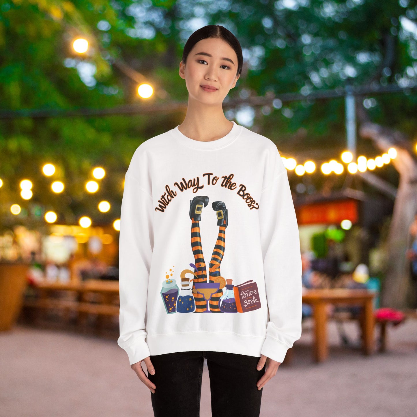 Witch Way To The Boos? Crewneck Sweatshirt