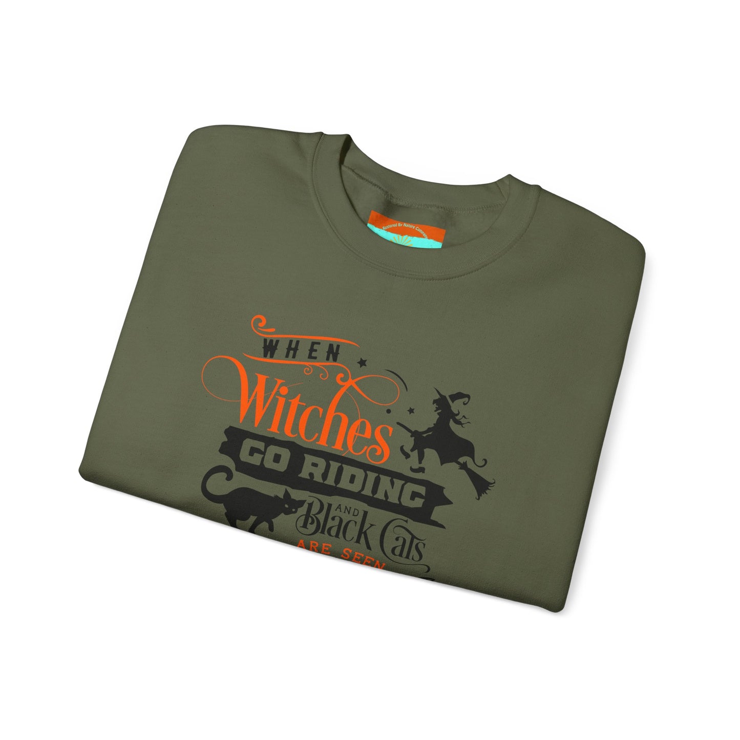 When Witches Go Riding Halloween Crewneck Sweatshirt