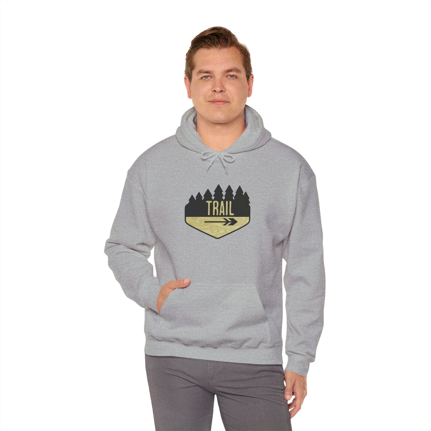 Wooden Hiking Trail Sign Hoodie