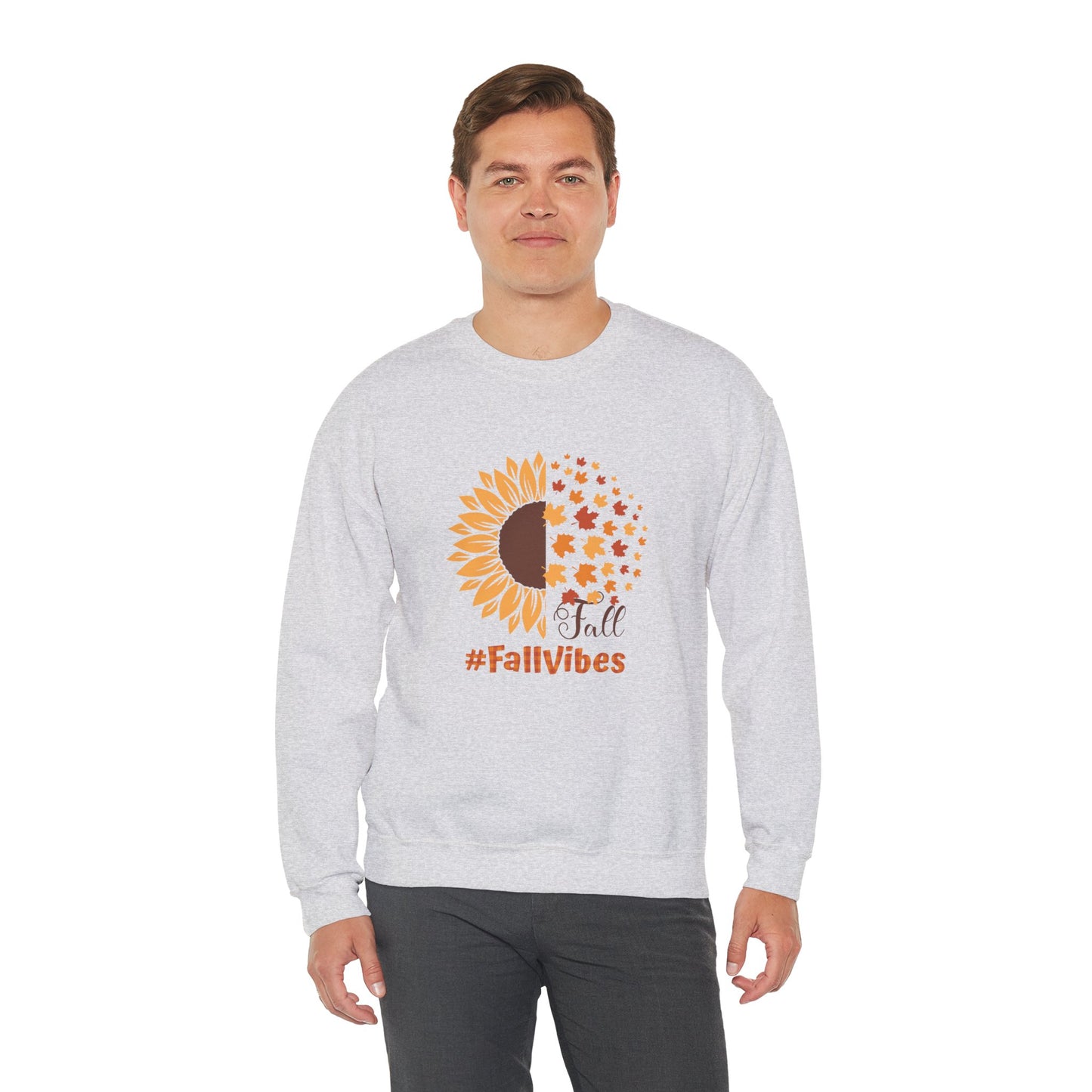#FallVibes Sunflower Crewneck Sweatshirt