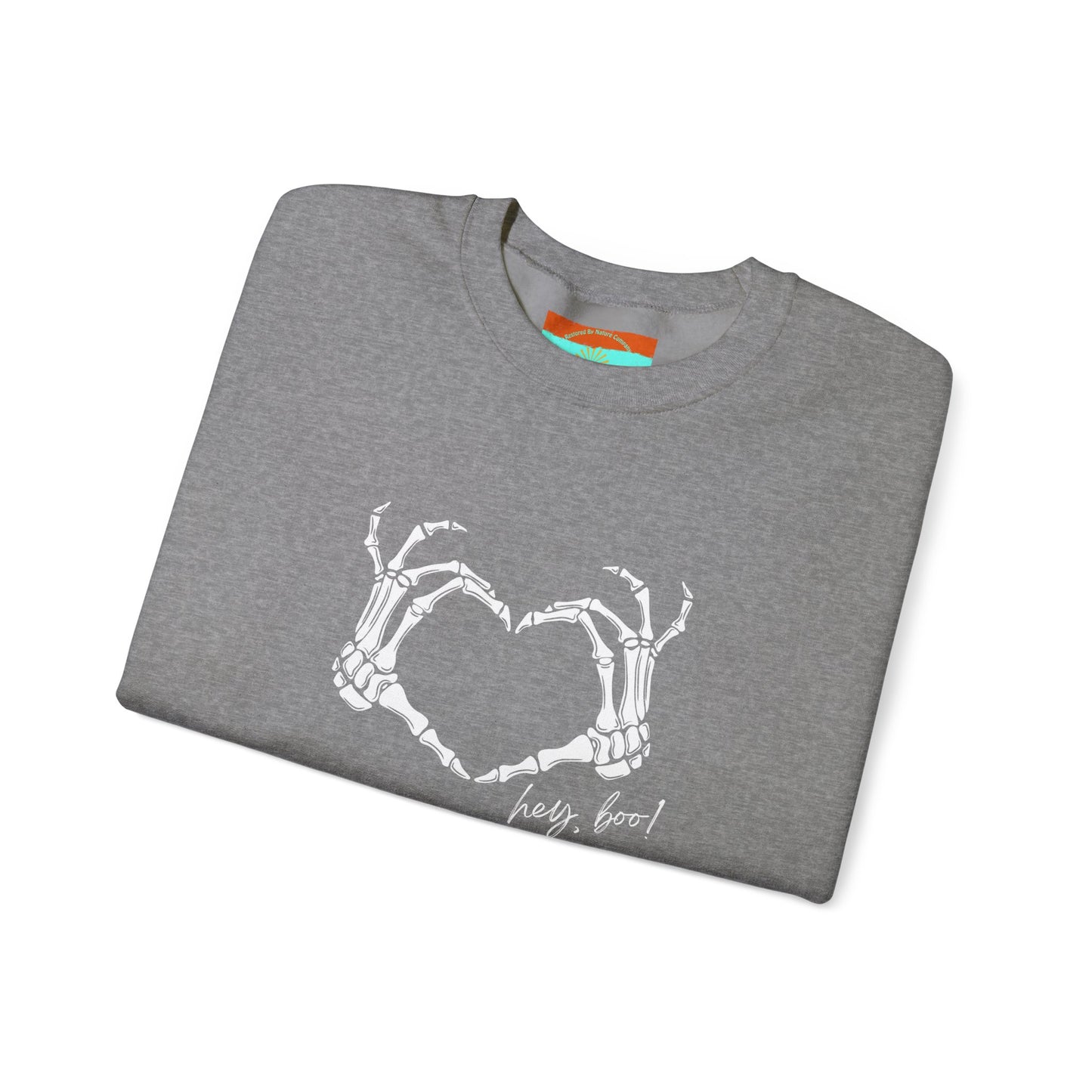 Hey Boo! Skeleton Hands Crewneck Sweatshirt