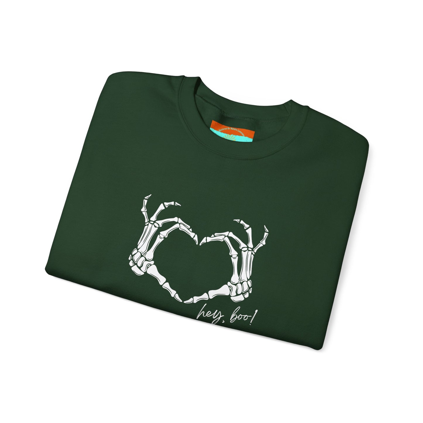 Hey Boo! Skeleton Hands Crewneck Sweatshirt