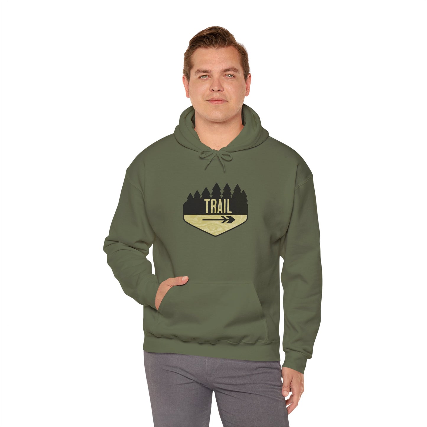 Wooden Hiking Trail Sign Hoodie