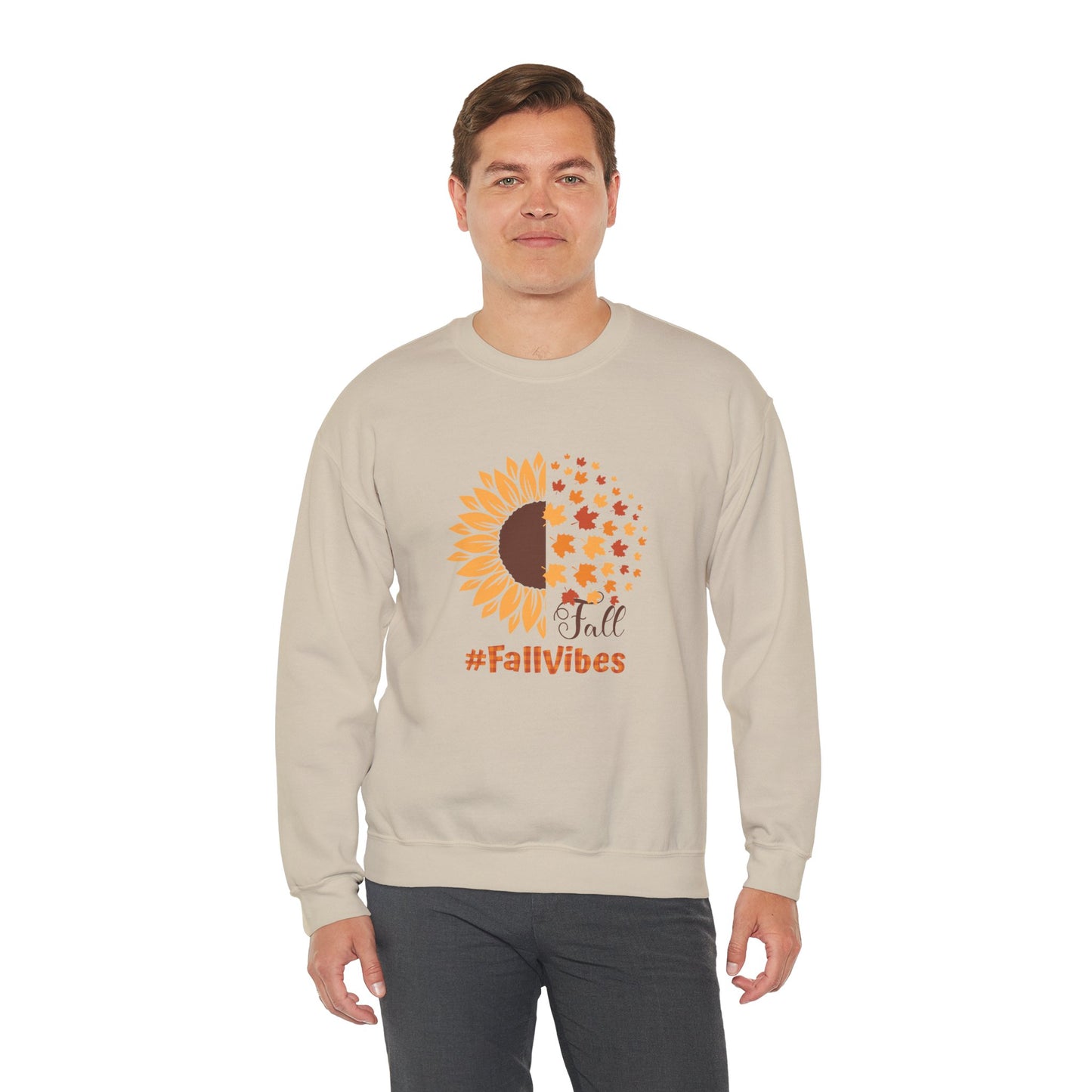 #FallVibes Sunflower Crewneck Sweatshirt