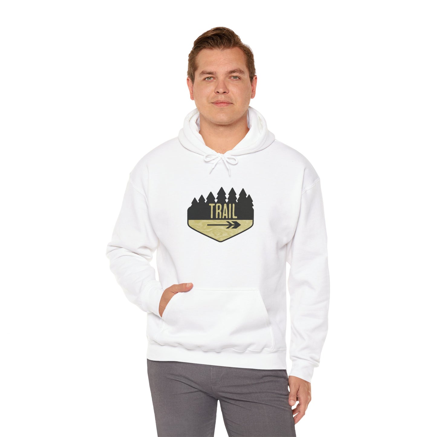 Wooden Hiking Trail Sign Hoodie