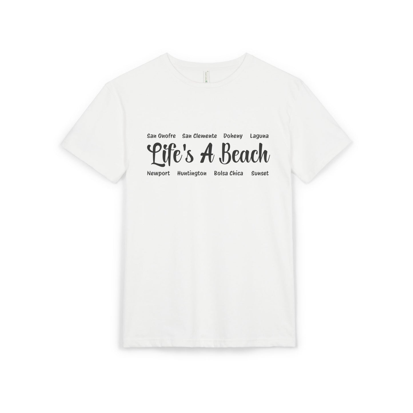 Life’s A Beach – Orange County Unisex Sueded T-Shirt | Beach Lover Tee