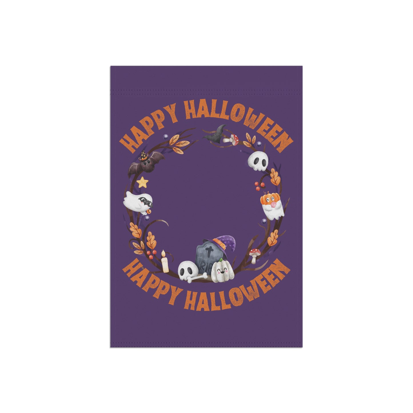 Happy Halloween Wreath Garden & House Banner