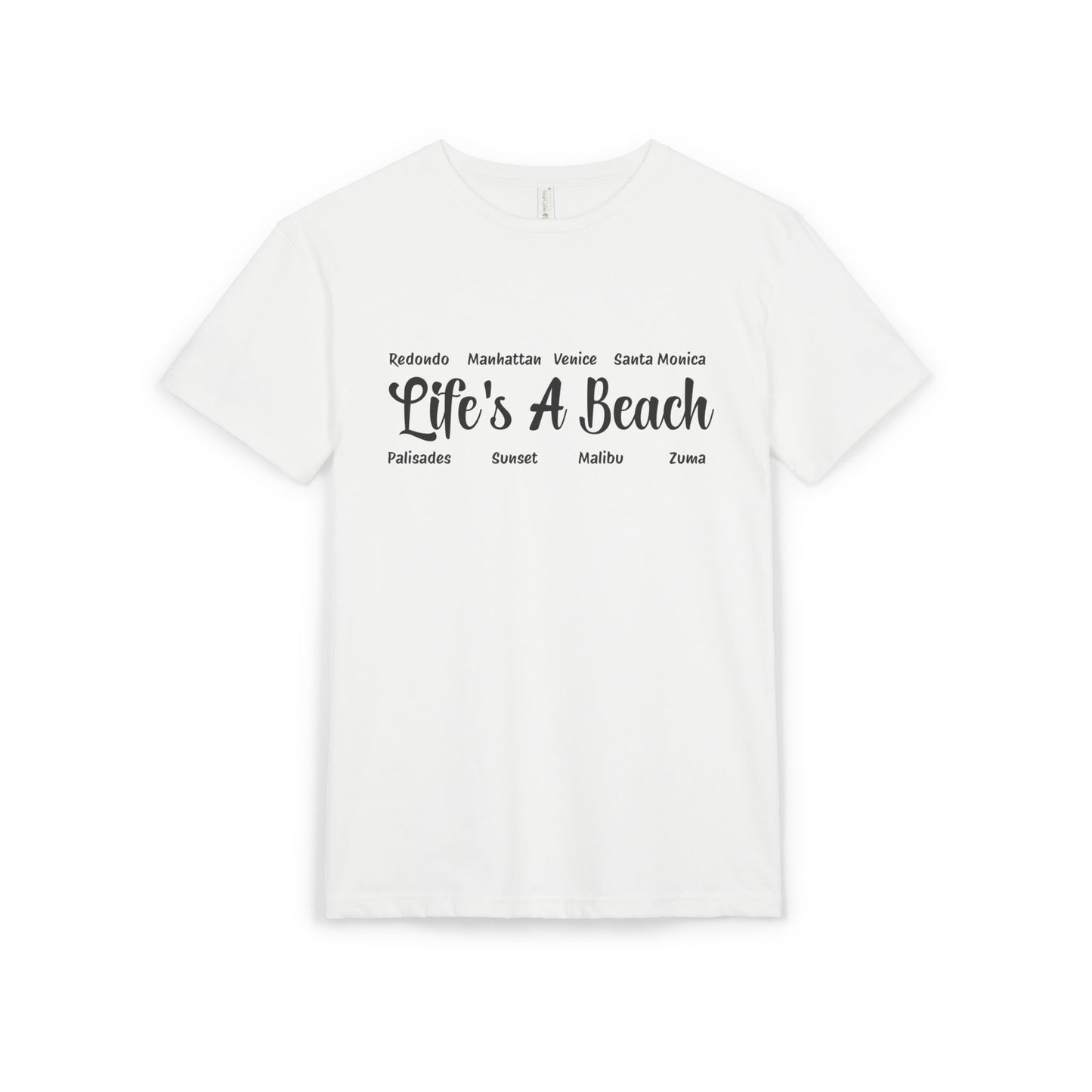 Life’s A Beach – Los Angeles Unisex Sueded T-Shirt | Beach Lover Tee