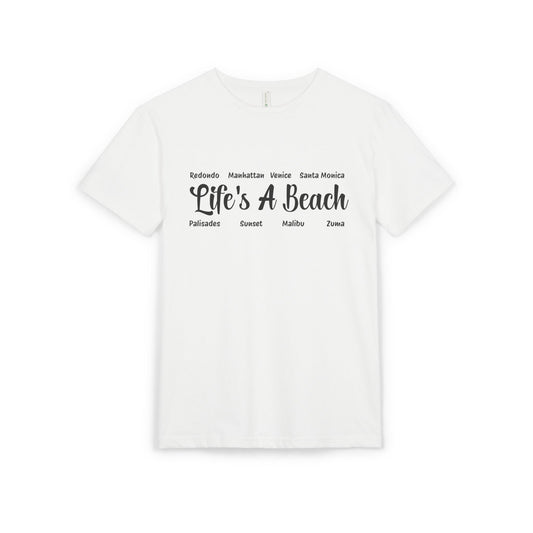 Life’s A Beach – Los Angeles Unisex Sueded T-Shirt | Beach Lover Tee
