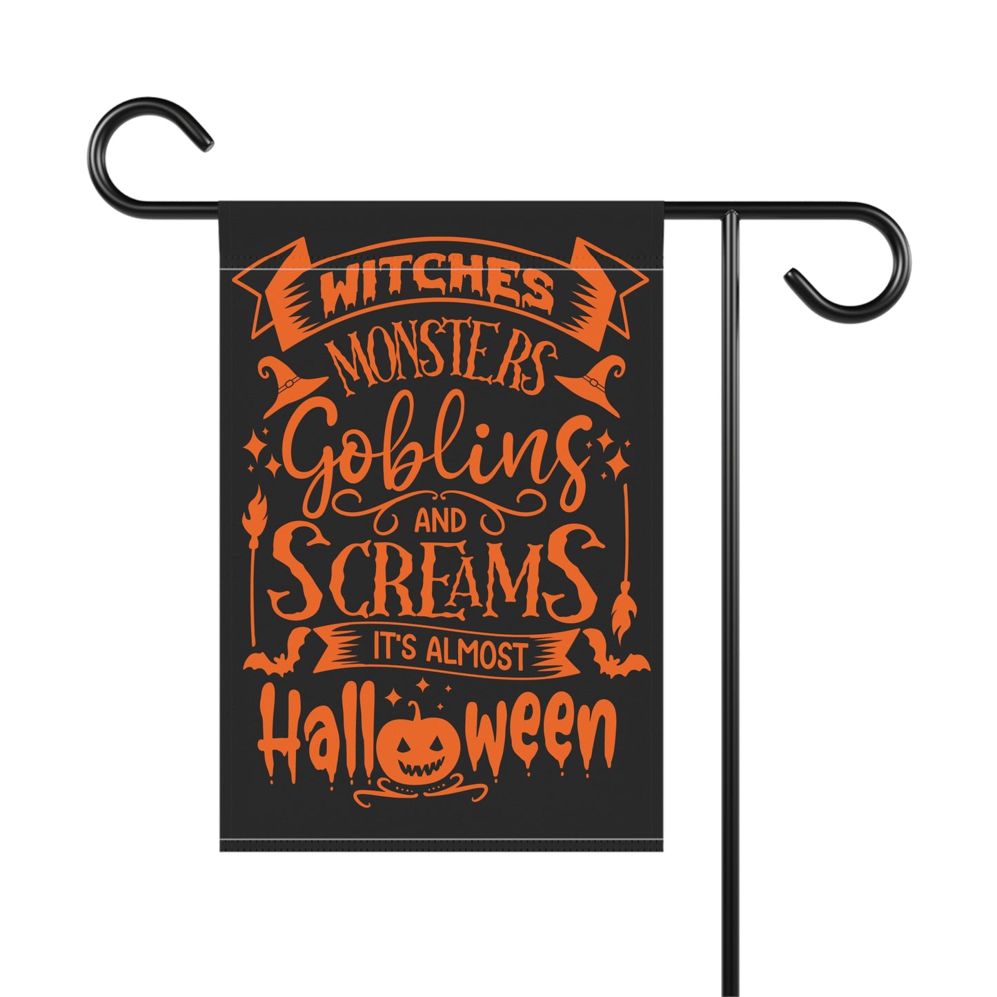 Witches Monsters Goblins & Screams Garden & House Banner