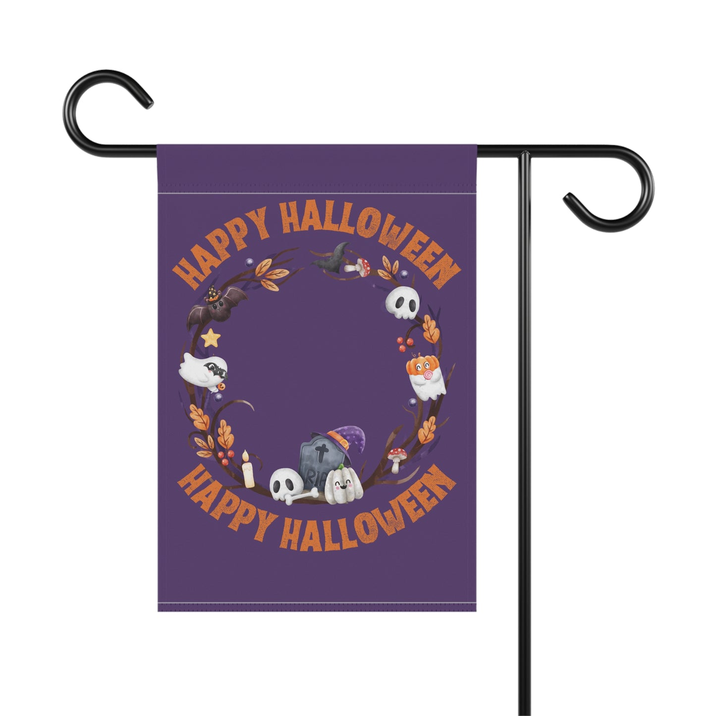 Happy Halloween Wreath Garden & House Banner