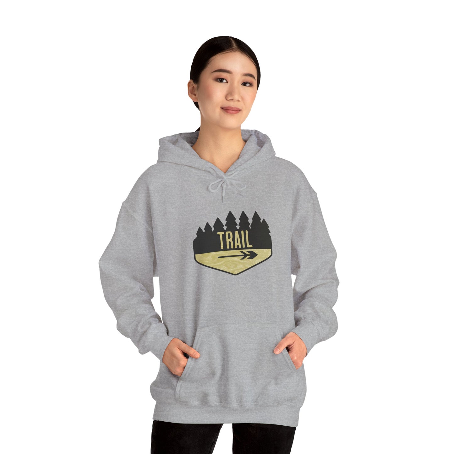 Wooden Hiking Trail Sign Hoodie