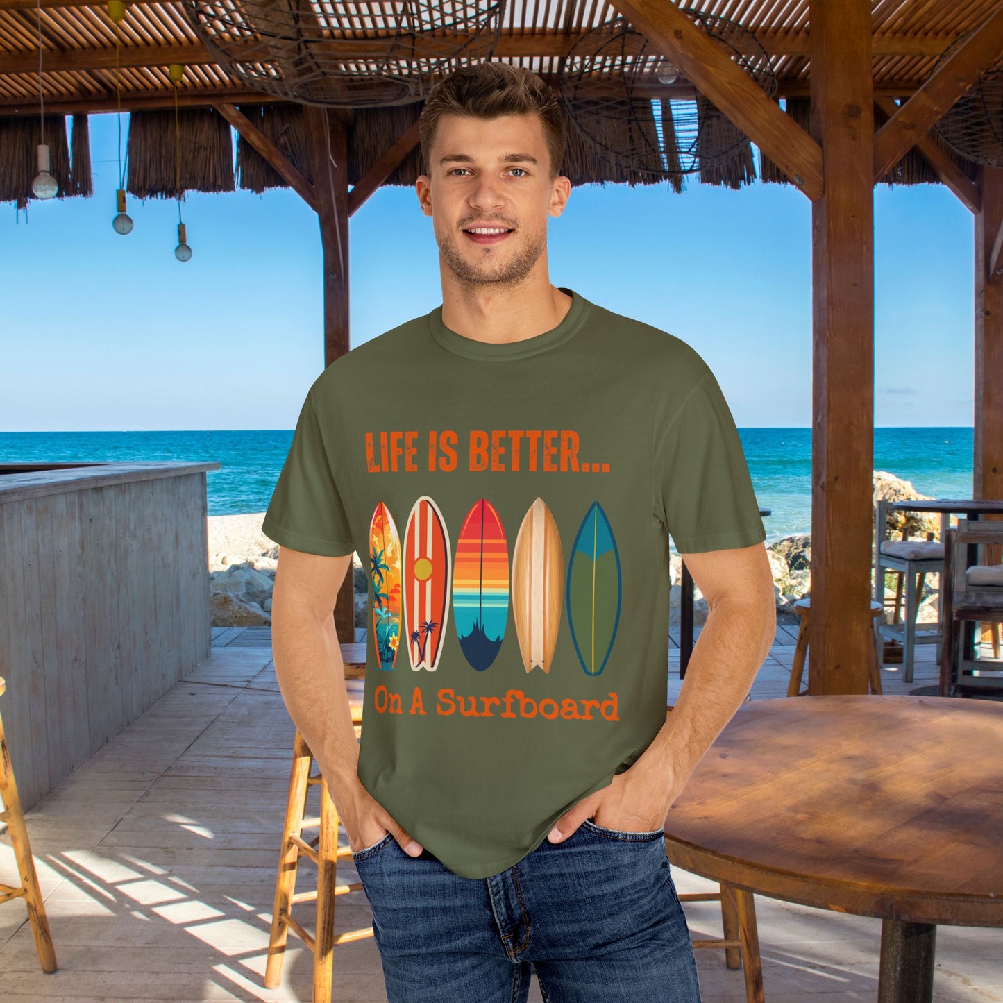 Life Is Better...On A Surfboard Unisex Graphic T-shirt
