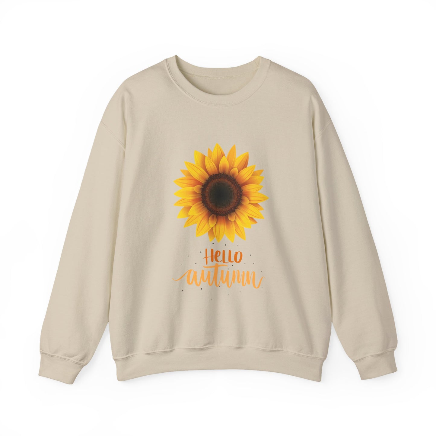 Hello Autumn Sunflower Crewneck Sweatshirt