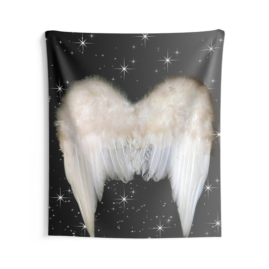 Cosmic Angel Wings Wall Tapestry - Perfect for Your Gorge Campsite! - Perfect for Photos!