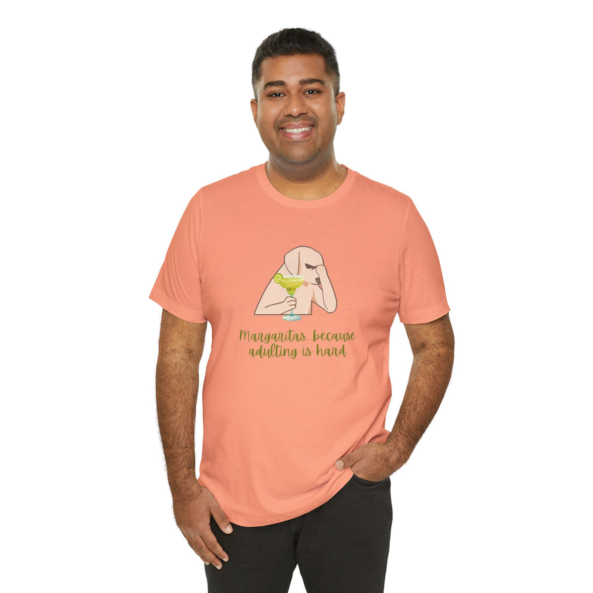 Margaritas...Because Adulting Is Hard | Unisex Jersey T-Shirt