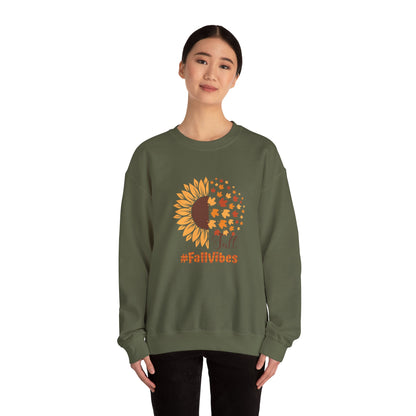 #FallVibes Sunflower Crewneck Sweatshirt