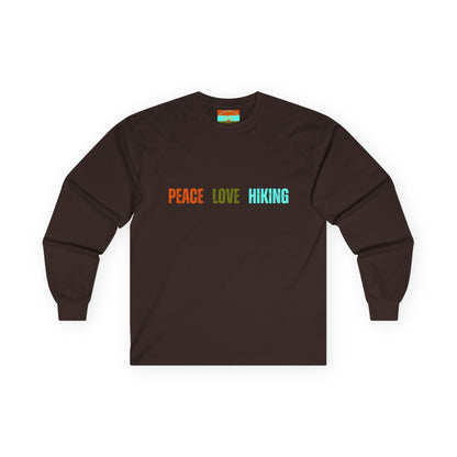 Peace Love Hiking Ultra Cotton Long Sleeve Tee