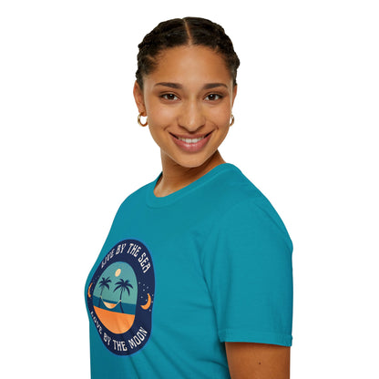 Live By The Sea Love By The Moon | Unisex Soft-style T-Shirt