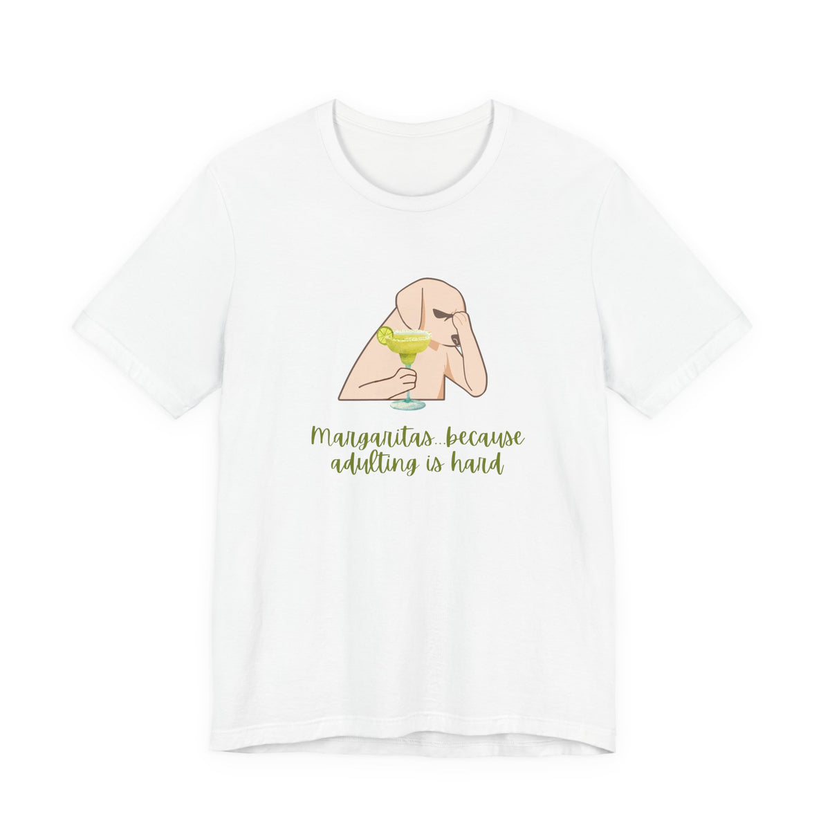 Margaritas...Because Adulting Is Hard | Unisex Jersey T-Shirt