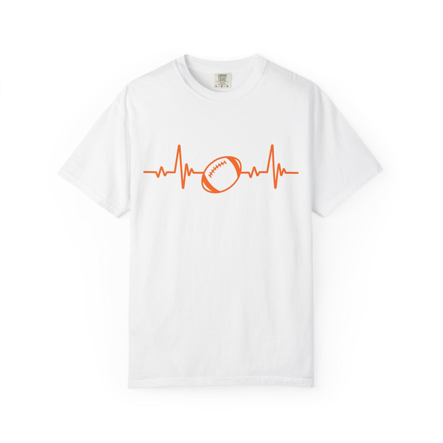 Football Heartbeat Graphic Tee | Soft Cotton T-Shirt for Football Fans