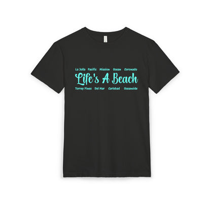 Life’s A Beach – San Diego Unisex Sueded T-Shirt | Beach Lover Tee
